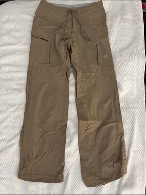 Mountain Hardwear Women's Tan Cargo Pants with Drawcord Waist